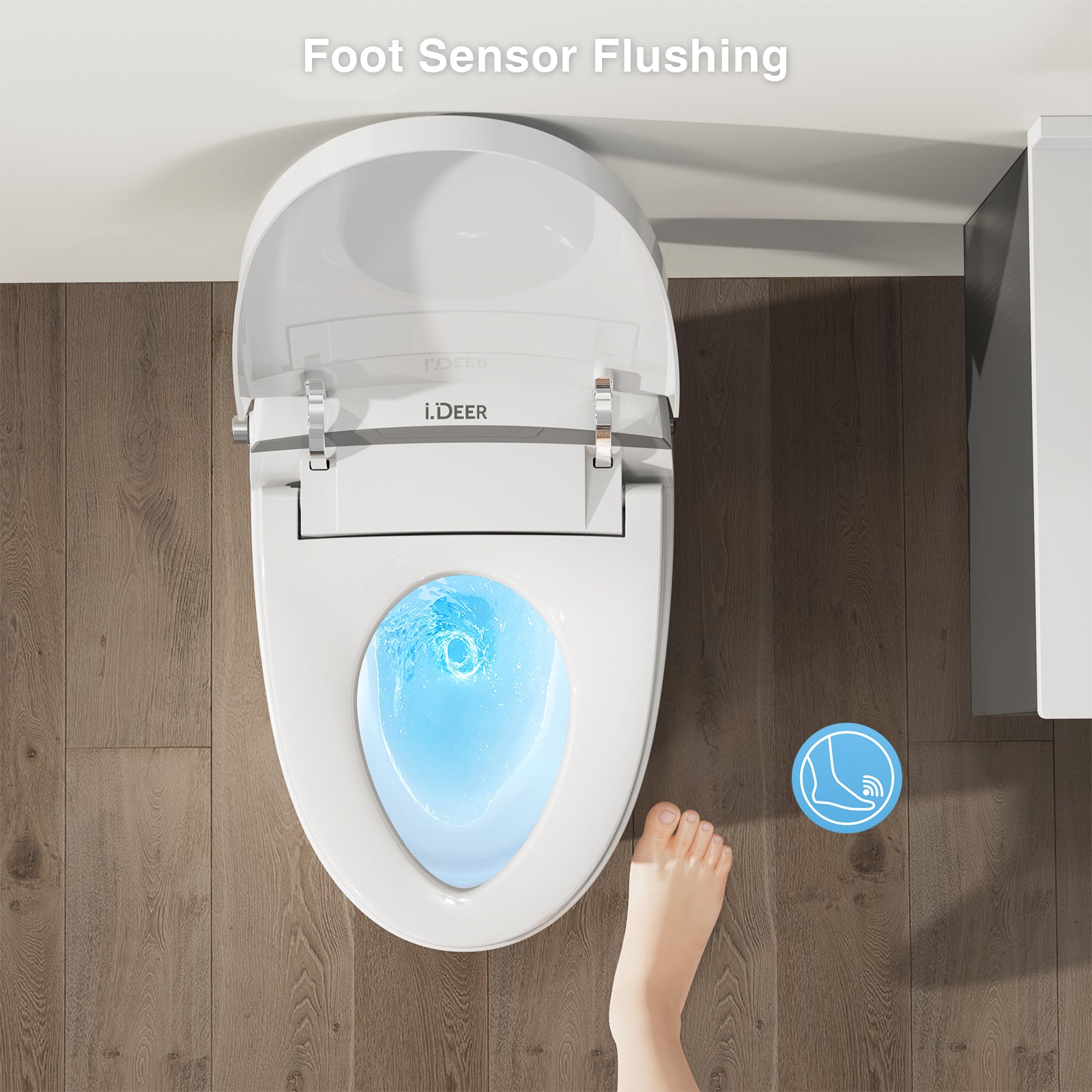 Tankless Smart Toilet, 1.1/1.6 GPF Dual Flush One Piece Smart Bidet Toilet, Electric Heated Bidet Toilet with Elongated Heated Seat and Dryer, Instant Warm Water, Foot Sensor, Night Light